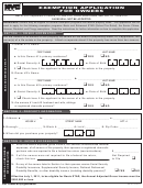 Form Ex-01 - Exemption Application For Owners - 2011