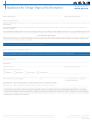 Form 50-121 - Application For Dredge Disposal Site Exemption - 2009