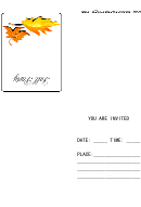 Fall Party Invitation Template