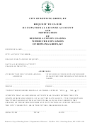 Request To Close Occupational License Account And Notification Of Business Activity Ceasing Within The City Limits Of Bowling Green, Ky Form - Bowling Green
