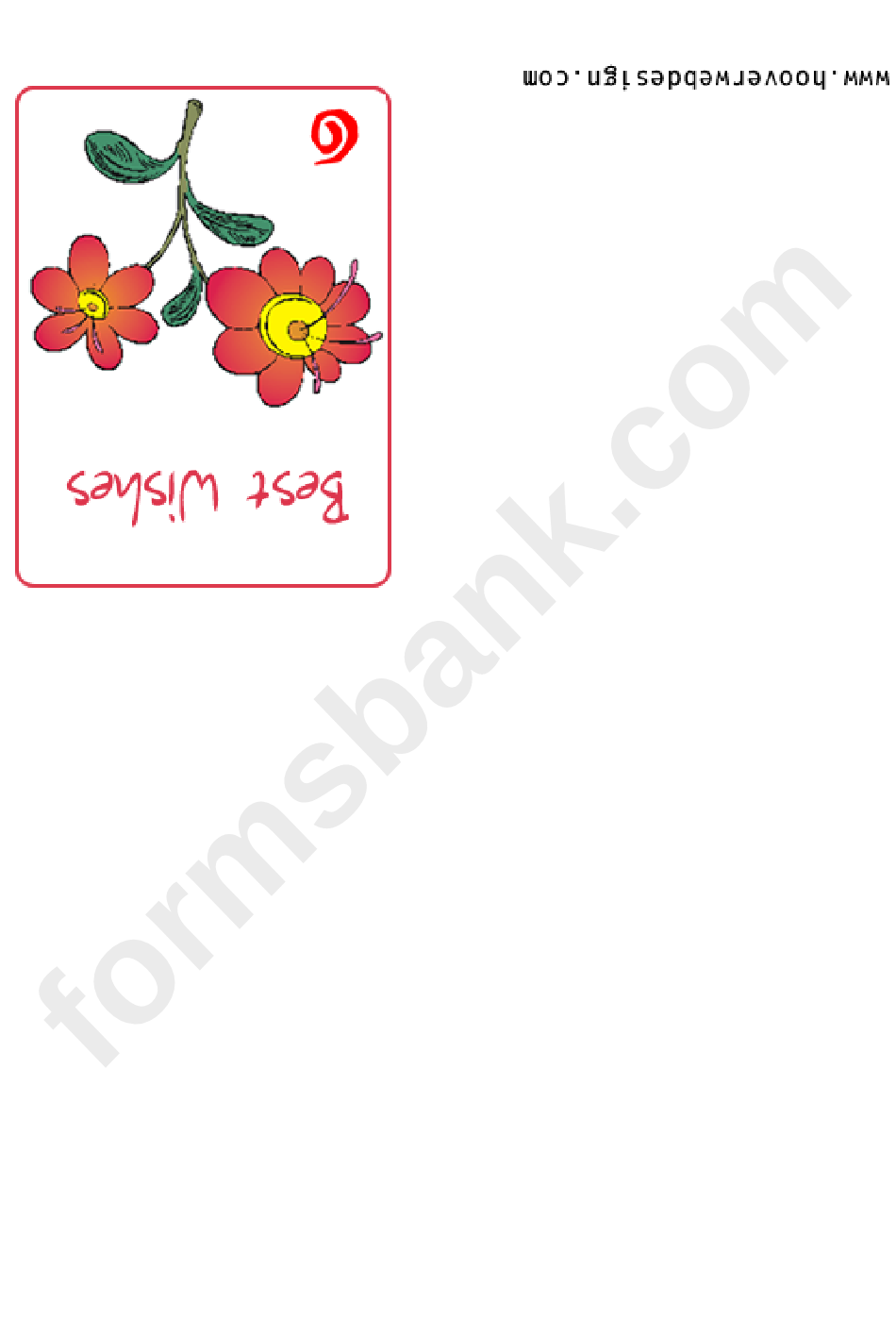 Best Wishes Greeting Card Template
