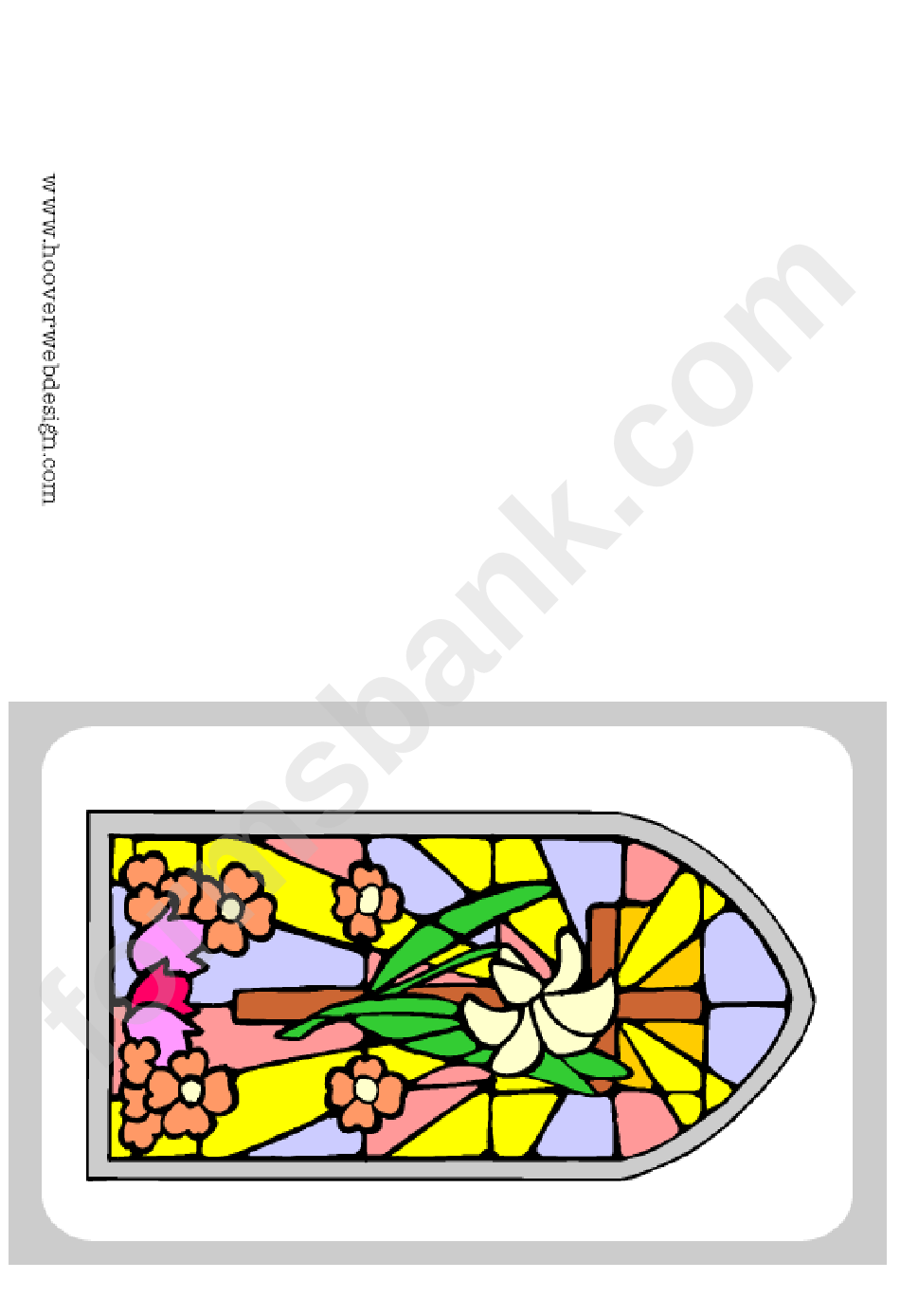 Stained-Glass Window Greeting Card Template