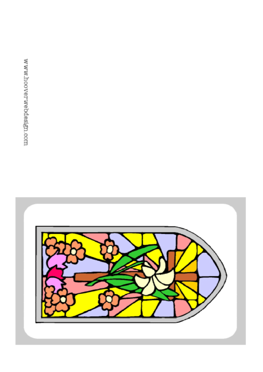 Stained-Glass Window Greeting Card Template Printable pdf