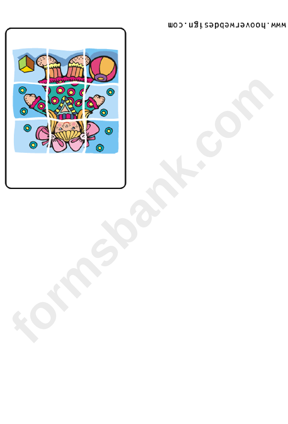 Doll Greeting Card Template