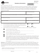 Montana Form Fpc-rd - Residency Declaration - 2007