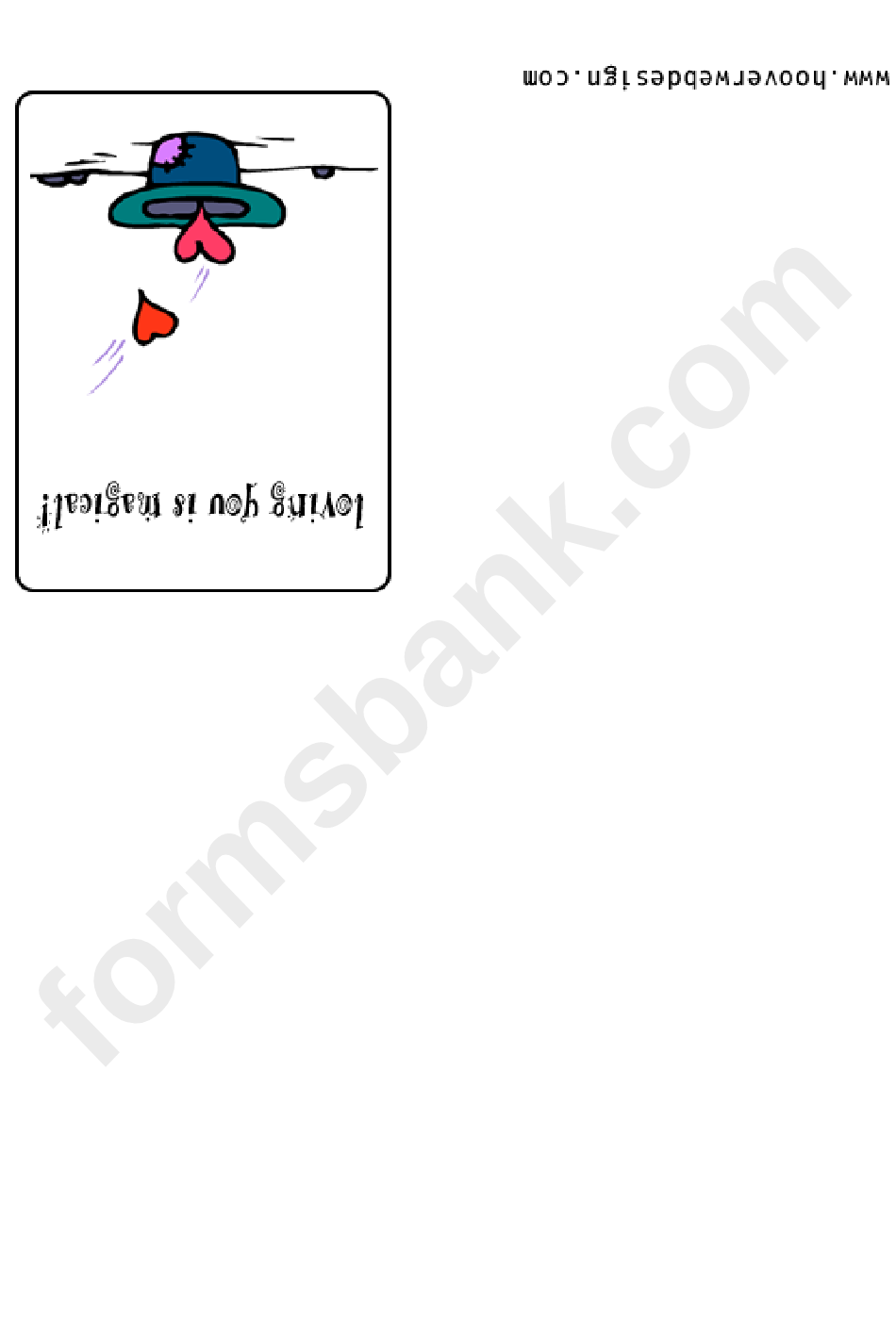 Loving You Is Magic Greeting Card Template