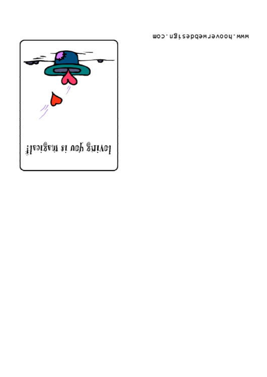 Loving You Is Magic Greeting Card Template Printable pdf