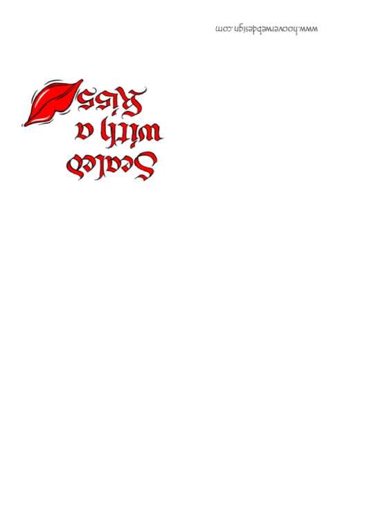 Sealed With A Kiss Greeting Card Template Printable pdf