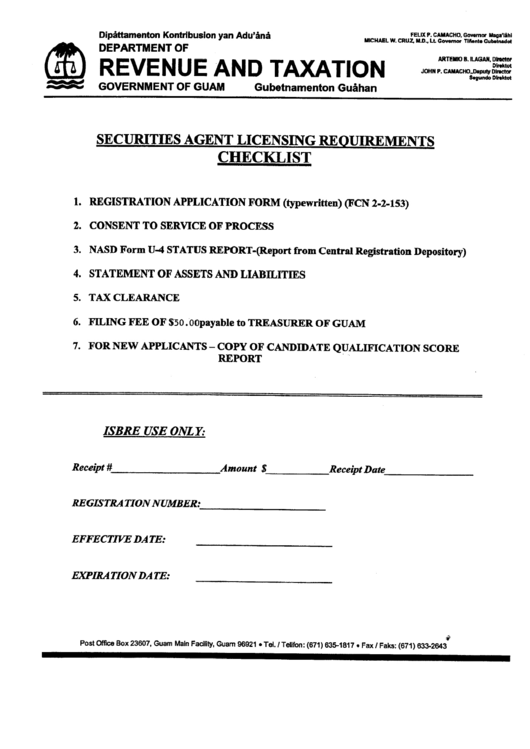 Requirements Agent Licensing Requirements Checklist Printable pdf