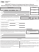 Form Alc 82 - Application For Refund Of Cuyahoga County Taxes On Wine And Mixed Beverages, Beer Or Malt Beverages Paid In Excess Of Legal Requirements - State Of Ohio