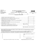 Declaration Of Estimated Income Tax Form 2008 - State Of Ohio