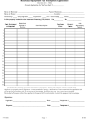 Form Ptf 693 - Business Equipment Tax Exemption Application