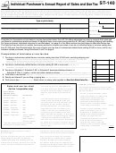 Form St-140 - Individual Purchaser's Annual Report Of Sales And Use Tax (2005)