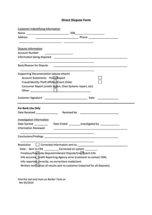 33 Credit Dispute Form Templates Free To Download In PDF
