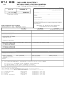 Form Wt-1 - Employer Quarterly Withholding & Reconciliation - 2008