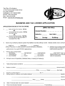 Business And Tax License Application Form