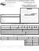 Application For City Of Richmond Business License 2011 Printable pdf