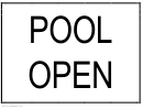 Pool Open Sign Chart