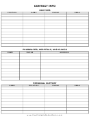 Printable Medical Form Sheet