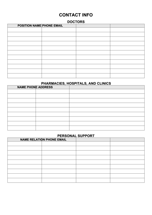 Printable Medical Form Sheet Printable pdf