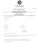 Form Ce - Notice Of Exemption For Charitable Organizations