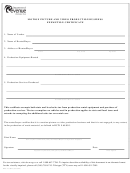 Motion Picture And Video Production Business Exemption Certificate Form