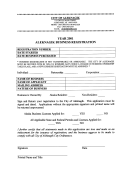 Aleknagik Business Registration Form 2001 - City Of Aleknagik, Arkansas