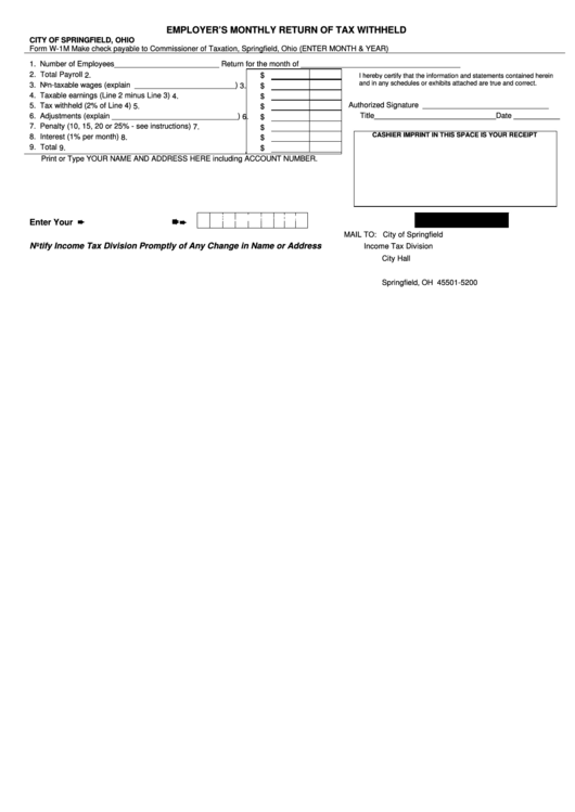 Form W-1m - Employer