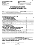 Seller's Monthly Sales Tax Return Form - City Of Alakanuk