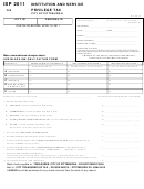 Form Isp - Institution And Service Privilege Tax - City Of Pittsburgh - 2011 Printable pdf