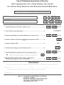 Application For A Real Estate Tax Credit For Active Duty Reserve And National Guard Members Form - City Of Philadelphia Department Of Revenue - 2011