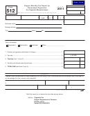 Form 512 - Oregon Monthly Tax Report For Nonexempt Cigarettes For Cigarette Manufacturers - 2011