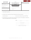 Form Llc-5.40 - Linois Limited Liability Company Act Application For Withdrawal-domestic
