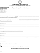 Request For Apostille Or Authentication Form - Commonwealth Of Kentucky Secretary Of State