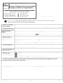 Form Pdl 51-22 - Kansas Professional Limited Liability Company Articles Of Organization - 2010