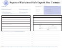 Form Up-1c - Report Of Unclaimed Safe Deposit Box Contents