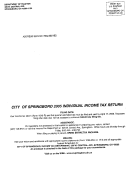 City If Springbord Individual Income Tax Return Instruction - 2005