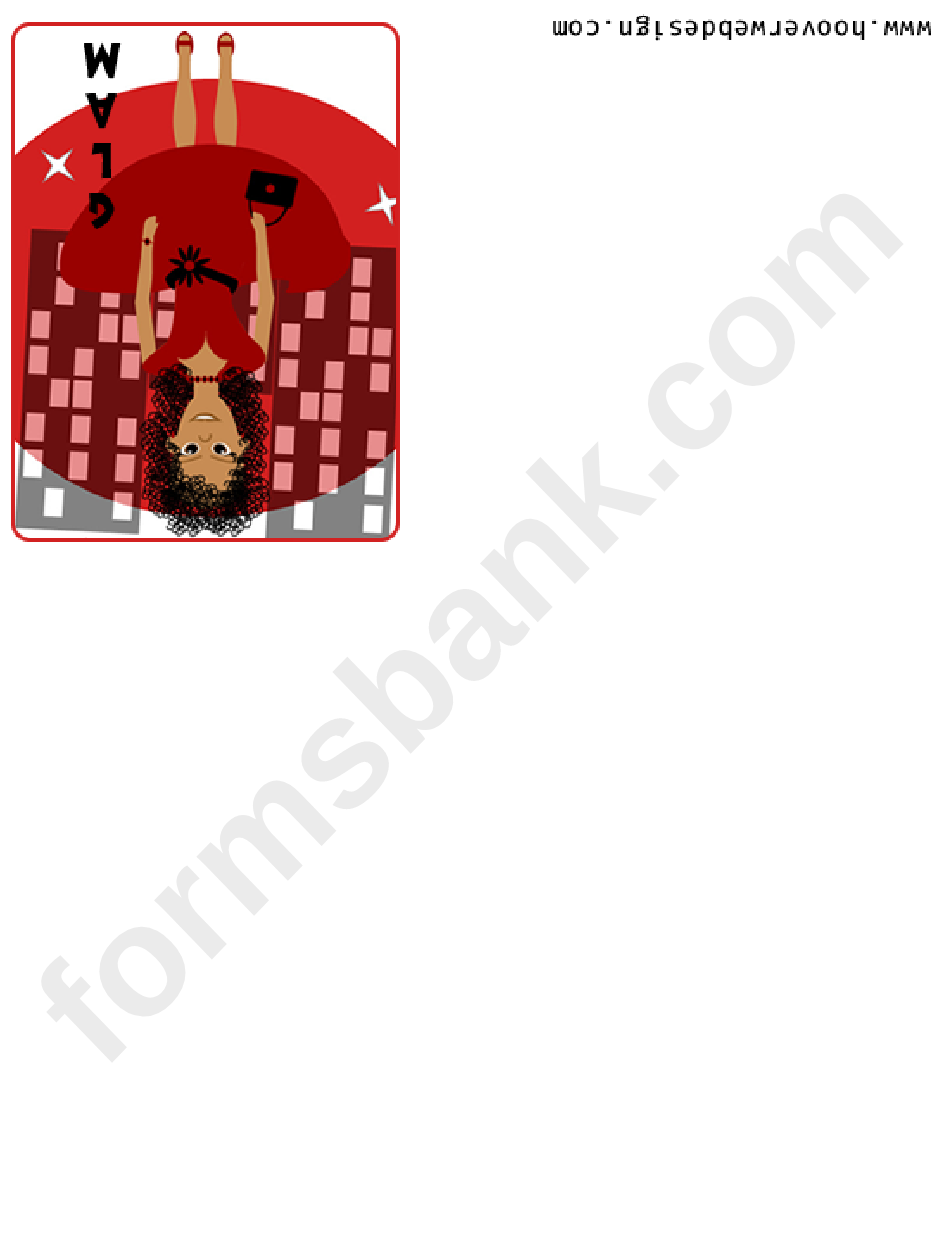 Paint The Town Red Glamour Greeting Card Template