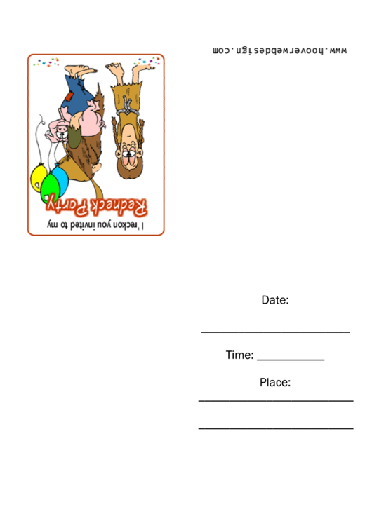 Redneck Party Invitation Template Printable pdf