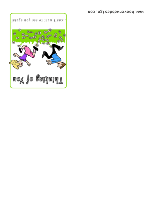 Couple Running To Each Other Friendship Greeting Template Printable pdf