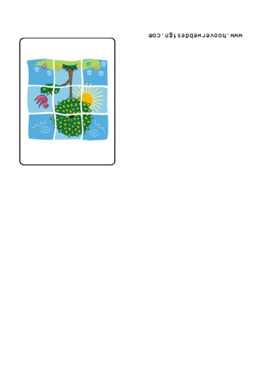 Tree Picture Greeting Card Template Printable pdf