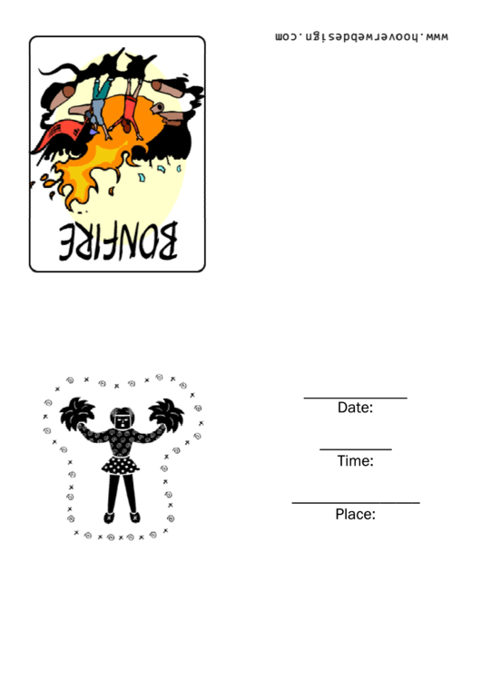 Bonfire Party Invitation Template Printable pdf