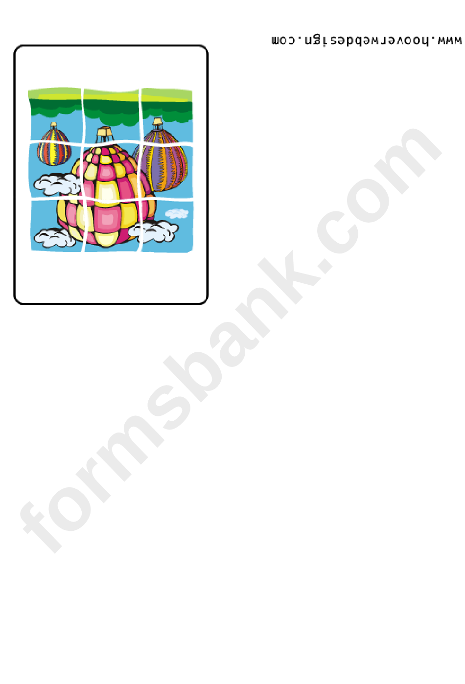 Hot Air Balloon Picture Greeting Card