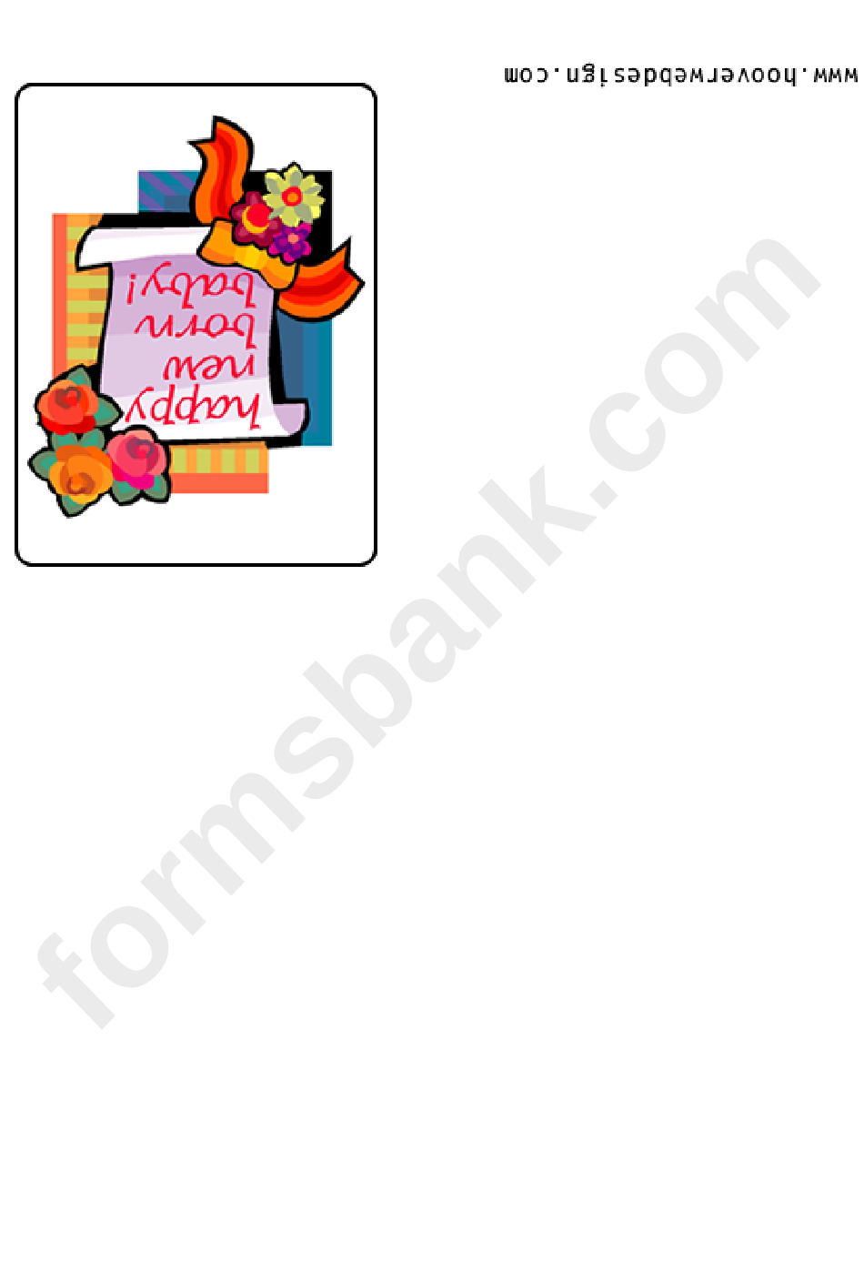 Happy New Born Baby Greeting Template