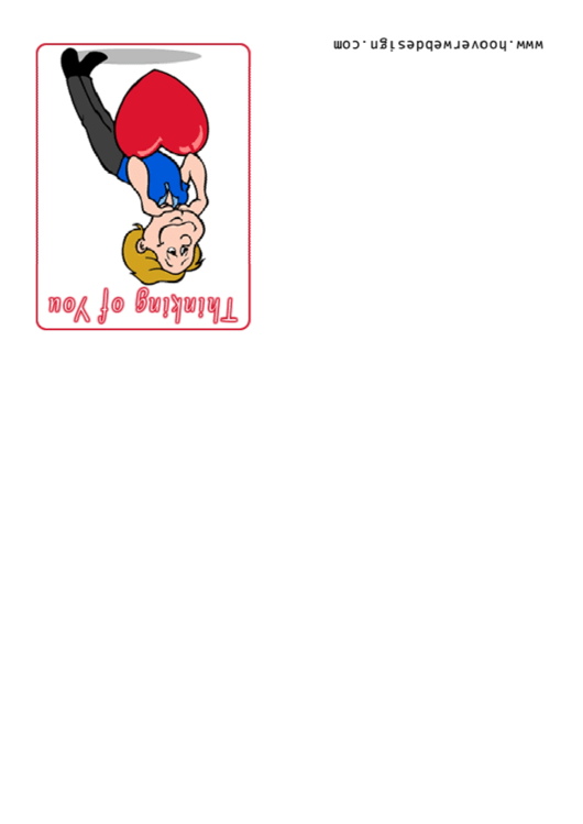 Thinking Of You Card Template Printable pdf