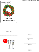 Christmas Wreath Party Invitation Template