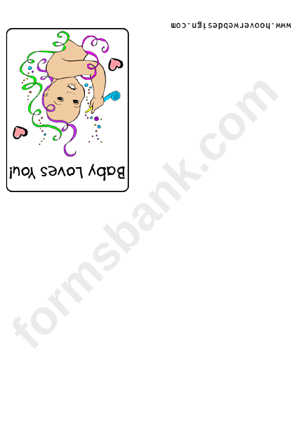 Greeting Card From Baby Template