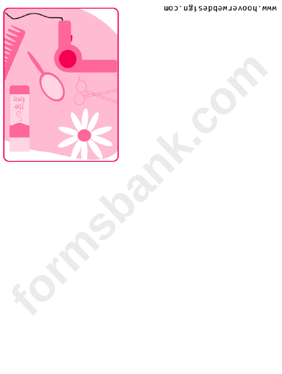 Beauty Themed Greeting Card Hair Care Template