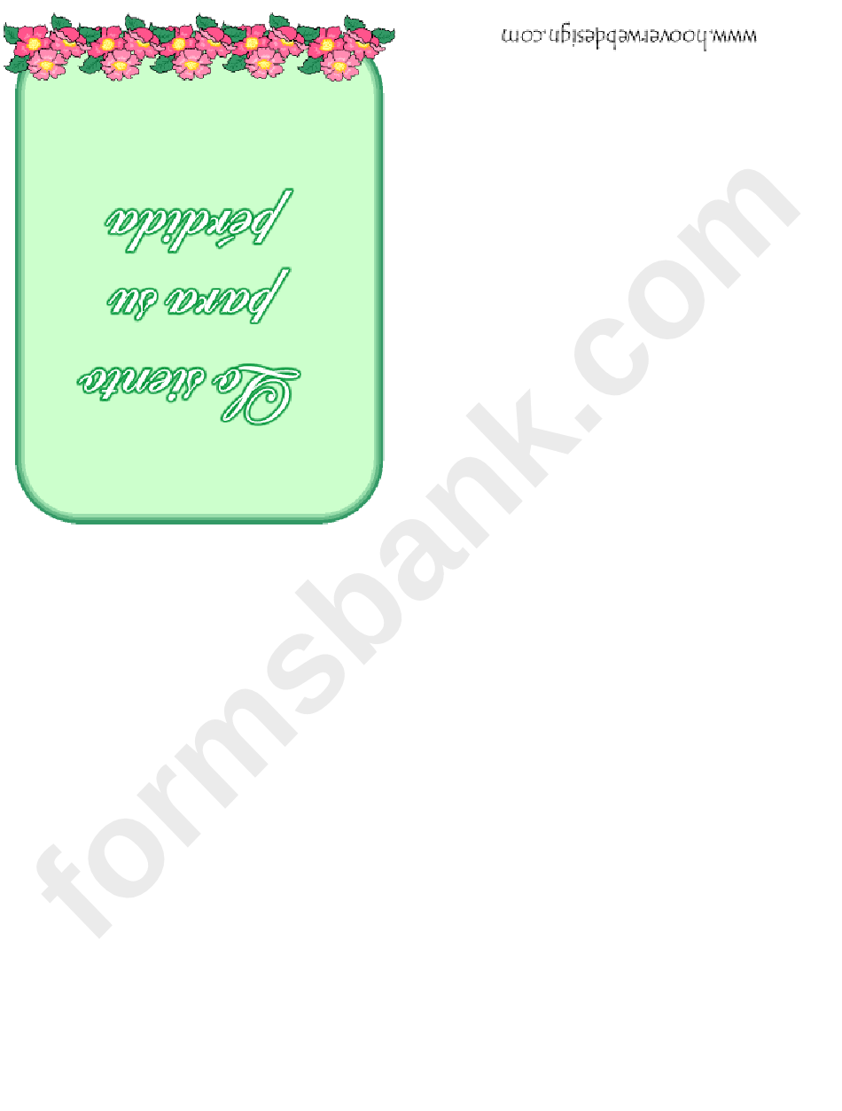 Floral Lo Siento Para Su Perdida - Sorry For Your Loss Greeting Card Template