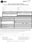 Montana Form Uch-2 - Report Of Property Presumed Unclaimed Inventory Listing Sheet To Report Contents Of Safe Deposit Boxes